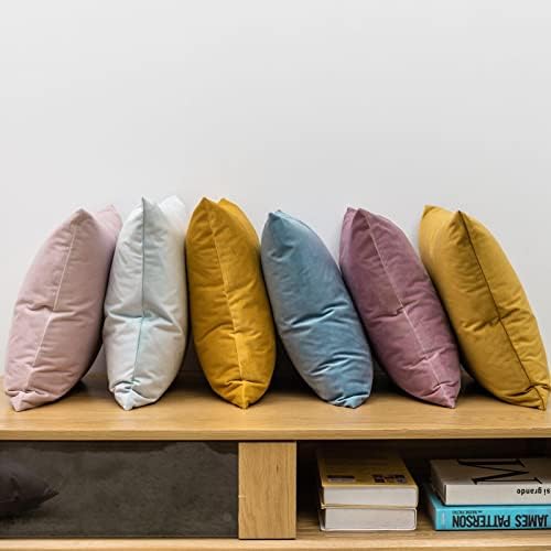 JUSPURBET Decorative Velvet Throw Pillow Covers 20x20 Set of 2,Gold