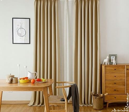 Beydodo Bedroom Curtains 63 Inches Long, Window Curtains Blackout for