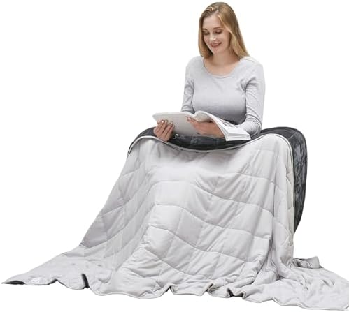 MOTRIP Soft Weighted Blanket, Light Grey, 48 * 72 10LBS