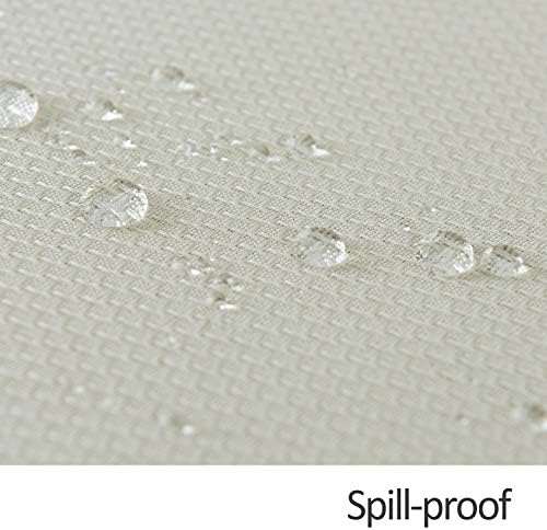 maxmill Textured Rectangle Tablecloth Water Resistant Wrinkle Free