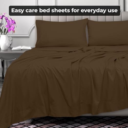 Royale Linens California King Flat Sheet - Ultra Soft Brushed 1800