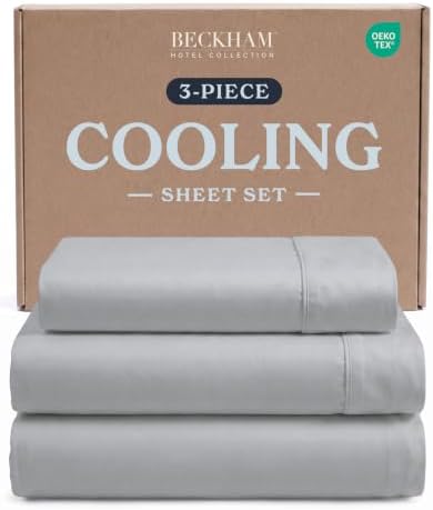 Beckham Hotel Collection Twin XL 3 Piece Cooling Sheet Set for Hot