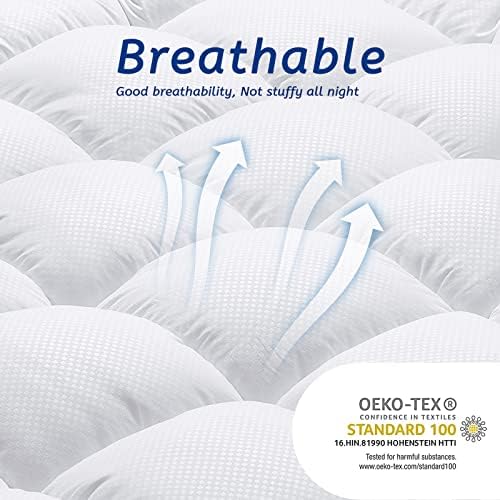 Queen Size Mattress Topper for Back Pain, Cooling Extra Thick Mattress