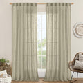 LAMIT Linen Curtains for Living Room 84 inch Length 2 Panels