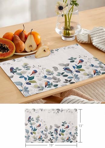 Farmhouse Plants Table Runner and Placemats Set of 4 Countrysid Ombre