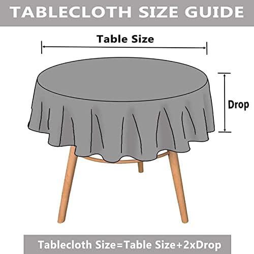 YSUEFIJO Tablecloth Round 71in, Linen Tablecloth Heavy Duty Fabric