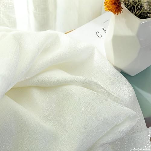 Beydodo Bedroom Curtains 63 Inches Long, Semi Sheer Curtains for