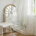 Sutuo Home Ivory Lace Curtains 2 Panels for Bedroom Living Room, W57 x