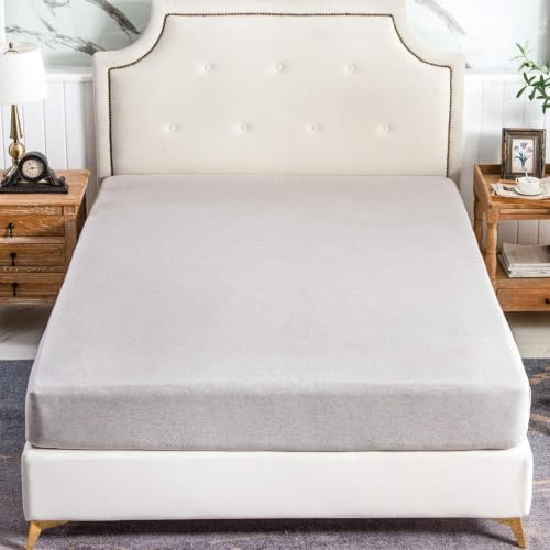PURE ERA Jersey Fitted Sheet Only Heather Beige California King