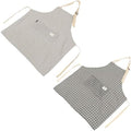 BESPORTBLE 2Pcs Fashion Kitchen Apron with Pocket, Cotton Linen