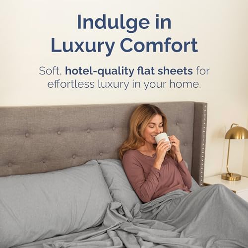 Full Flat Sheet - Single Top Flat Sheet Only - Cooling - Heathered