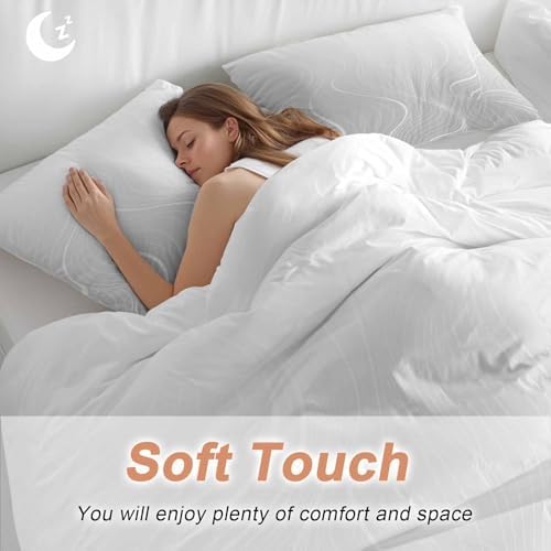 Grey Geometric Bed Duvet Cover Queen Size Bedding Set, Washed