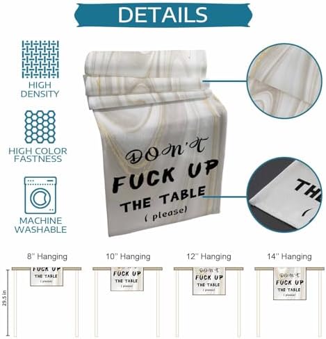 Don't Up The Table Table Runner and Placemats Set of 4 Cotton Linen