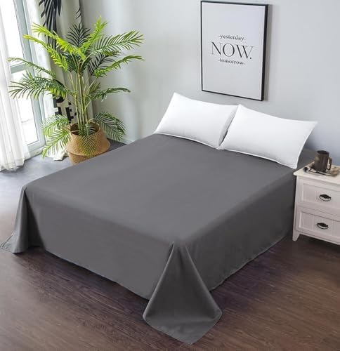 Flat Sheet - Luxury Soft 100% Cotton Sateen Weave Bedding 800 Thread