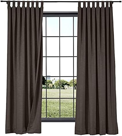 Tab Top Solid Window Curtain for Living Room Window Treatments