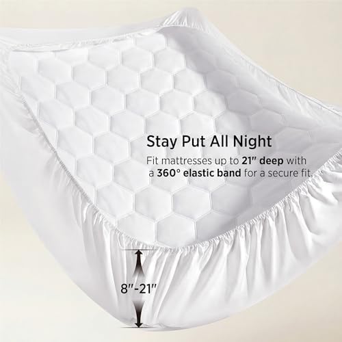 Bedsure Queen Mattress Pad, Mattress Topper with 8-21 Inches Deep
