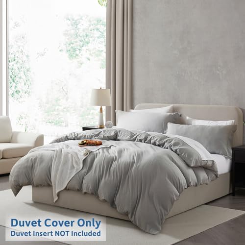 Nestl Light Grey Duvet Cover King Size - Soft Double Brushed King