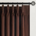 Dark Brown Velvet Blackout Curatins 84 Inches 2 Panels Heavy Thick