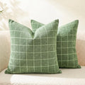 Neelvin Set of 2 Chenille Throw Pillow Covers 22x22inch Modern Large