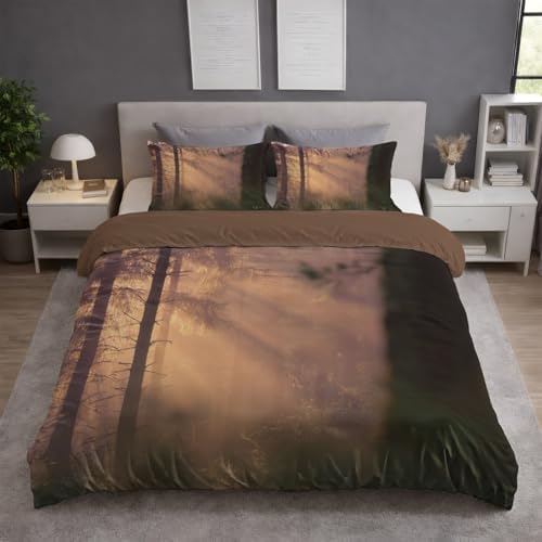 Reversible Duvet Cover Set Microfiber Bedding Set Ethereal Dreamy
