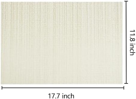 AHHFSMEI Placemats Set of 8 Washable Woven Vinyl Placemats for Dining