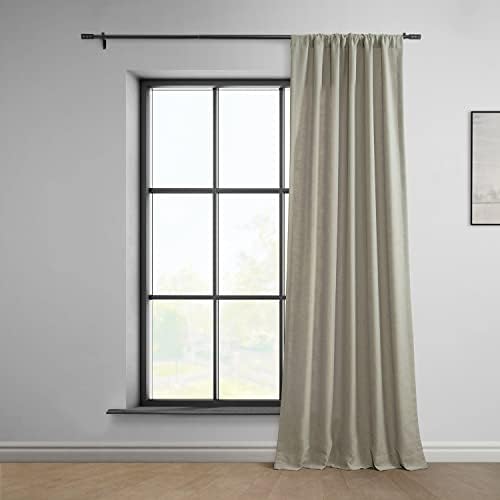 HPD Half Price Drapes Classic Semi Sheer Faux Linen Curtains for