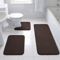H.VERSAILTEX Bath Mat Memory Foam Set Bathroom Rug Set Flannel Velvety