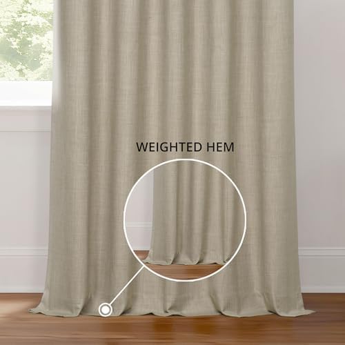HPD Half Price Drapes - Performance Linen Hotel Blackout Curtain for