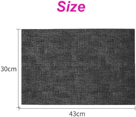Faux Leather Placemats Set of 6, Washable Wipeable and Heat Resistant