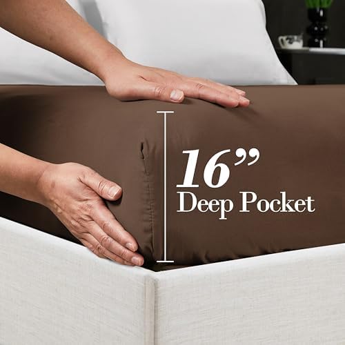Mocassi Twin XL Fitted Sheet - Deep Pocket Cooling Sheets up to
