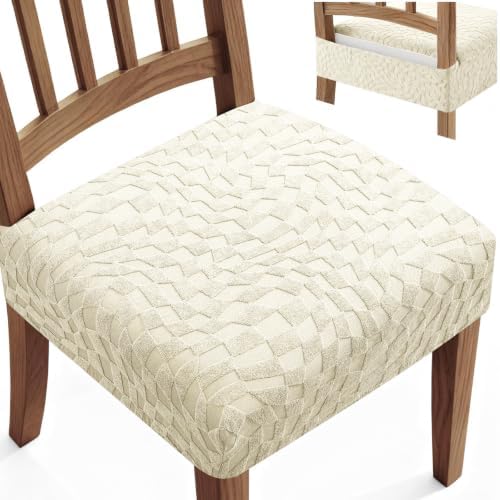 ZNSAYOTX Stretch Dining Chair Seat Covers Set of 4, Washable Fit Seat