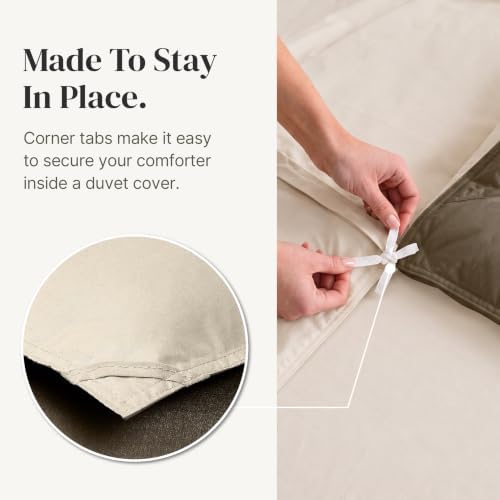 Modern Threads Comforter Duvet Insert, Reversible Quilted Down