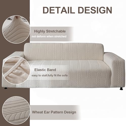 1 Piece Stretch Sofa Cover Washable Couch Cover for 3 Cushion Couch