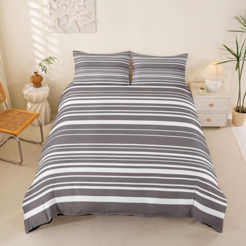 Erosebridal Geometric Striped King Duvet Cover for Kids Teens Adults