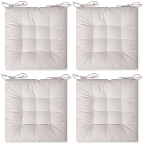 SQUARE MOON 4 Pack Seat Cushion, Comfort Chair Pads for Indoor &