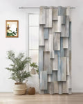 Abstract Block Curtains 63 inches Long for Living Room Bedroom