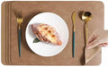Leather Washable Placemats, Thick Faux Leather Heat Resistant