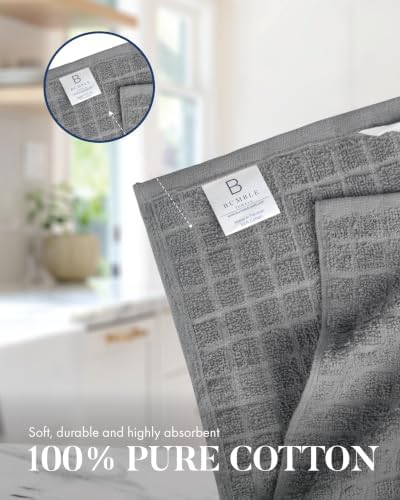 Bumble Kitchen Towels (6-Pack), 16"x28", 100% Cotton Dish Towels