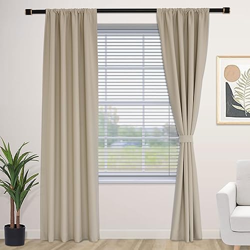 Fcosie Extra Long Blackout Curtains 108 Inch Length Room Darkening