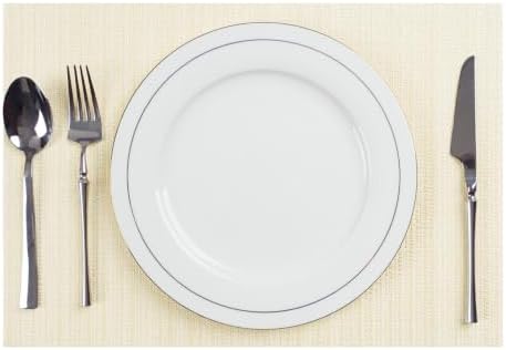 AHHFSMEI Placemats Set of 8 Washable Woven Vinyl Placemats for Dining