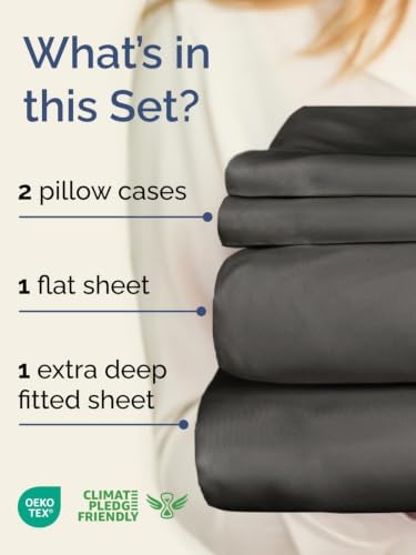 Extra Deep Pocket King Size Sheet Set - Breathable & Cooling