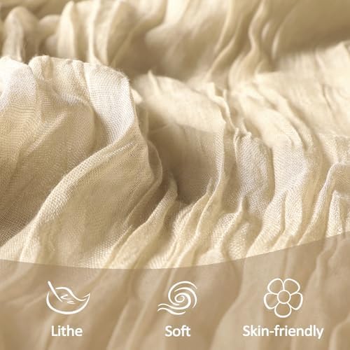 12 Pack 35 x 120 Inch Beige Table Runner Cheesecloth