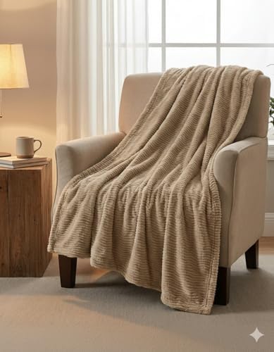 Nicole Miller Bailey Luxury Faux Fur Throw Blanket 60x70, Ultra Soft