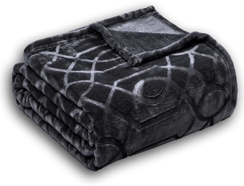 Soft Cozy Fleece Queen Size Blanket, 90x90 Inches – Lightweight Plush