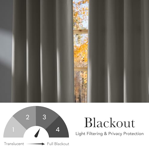 NICETOWN Natural Room Darkening Curtains 84 inches Long for Living