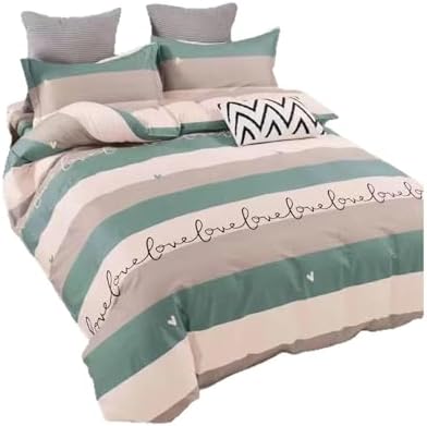 Combed Cotton Duvet Cover 3pc Set, Gray 1 Queen