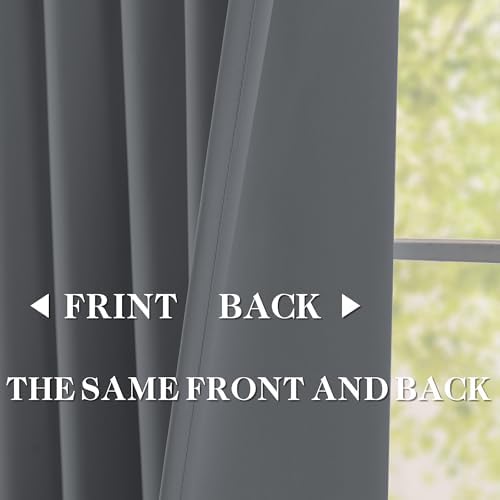 DONREN Neutral Gray Pinch Pleated Blackout Curtains with Hooks