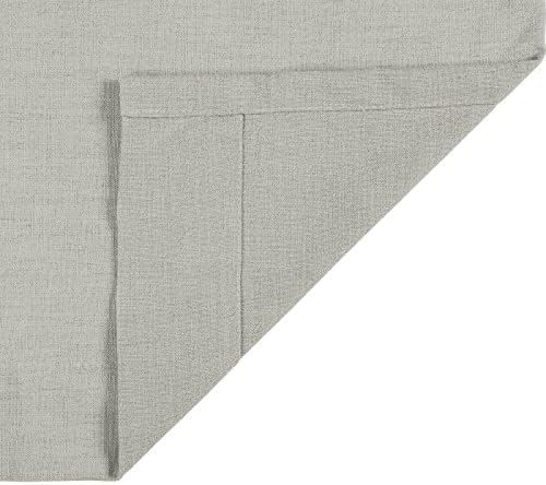 TWOPAGES Light Gray Linen Textured Pinch Pleated Curtain 108 Inches