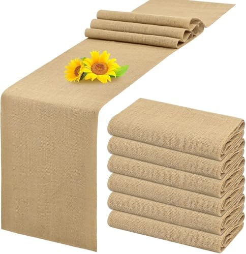 VDS Pack of 15, Burlap Table Runner 100% Natural Jute Rustic Hessian