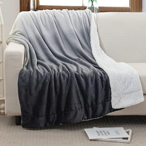 Elegant Comfort Throw Blanket, Reversible Sherpa Flannel, Ultra-Soft